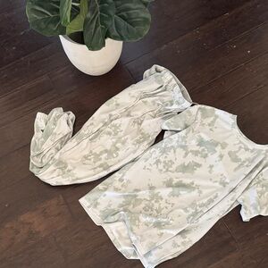 Light Sage Camouflage Loungewear Set